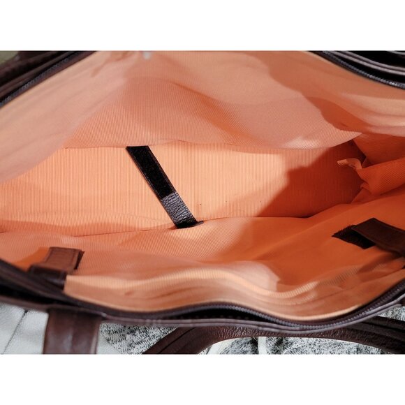 Radley London Brown Leather Tote Bag With Dog Tag Accent - Picture 8 of 11